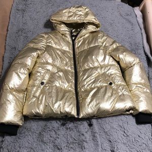 Gold puffer jacket